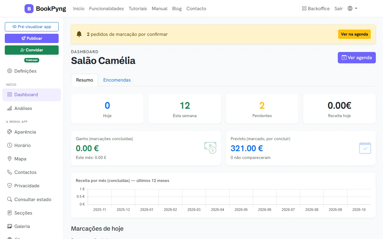 Um dos passos do assistente, com a pré-visualização no telemóvel.